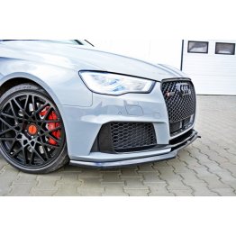 Накладка сплиттер на передний бампер вариант 3 на Audi RS3 8VA Sportback